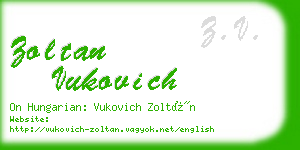 zoltan vukovich business card